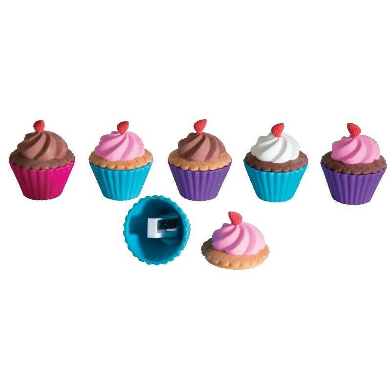 Cupcake Shoppe Scented Erasers And Sharpeners 12x Pcs