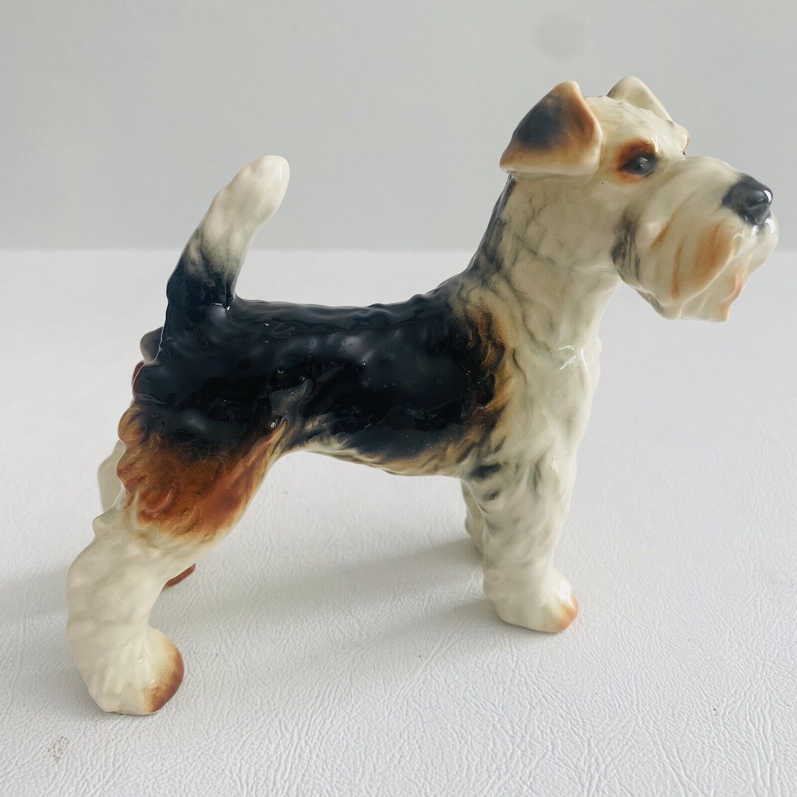Vintage Goebel W Germany Wire Fox Terrier Dog 4.5” Porcelain Figurine
