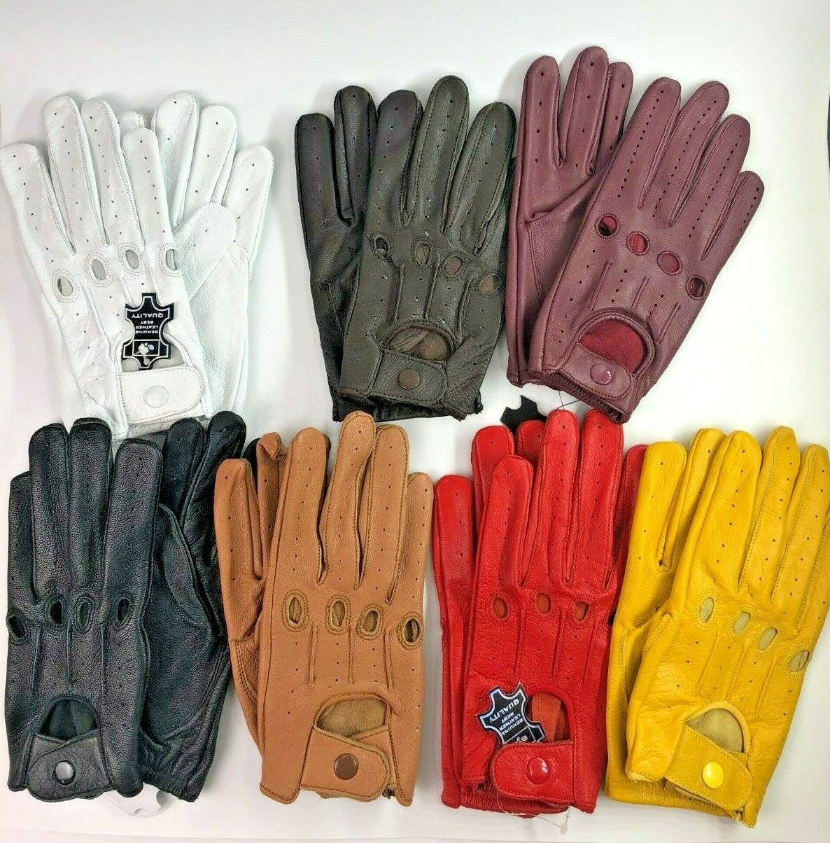 Women's Soft Genuine Leather Driving Motorcycle Gloves Unlined For Spring Summer
