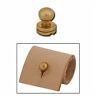 Screwback 1/4" (7 Mm) Brass Plated Button Stud 11309-01 By Tandy Leather
