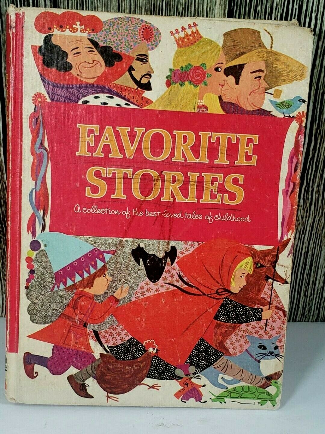 Vintage 1968 Favorite Stories Book Chicken Little Jack & Beanstalk Peter Rabbit