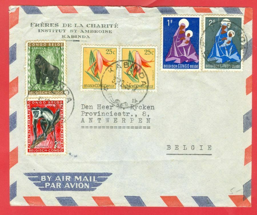 Belgium Colony Congo  6 Topical Stamp On Cover