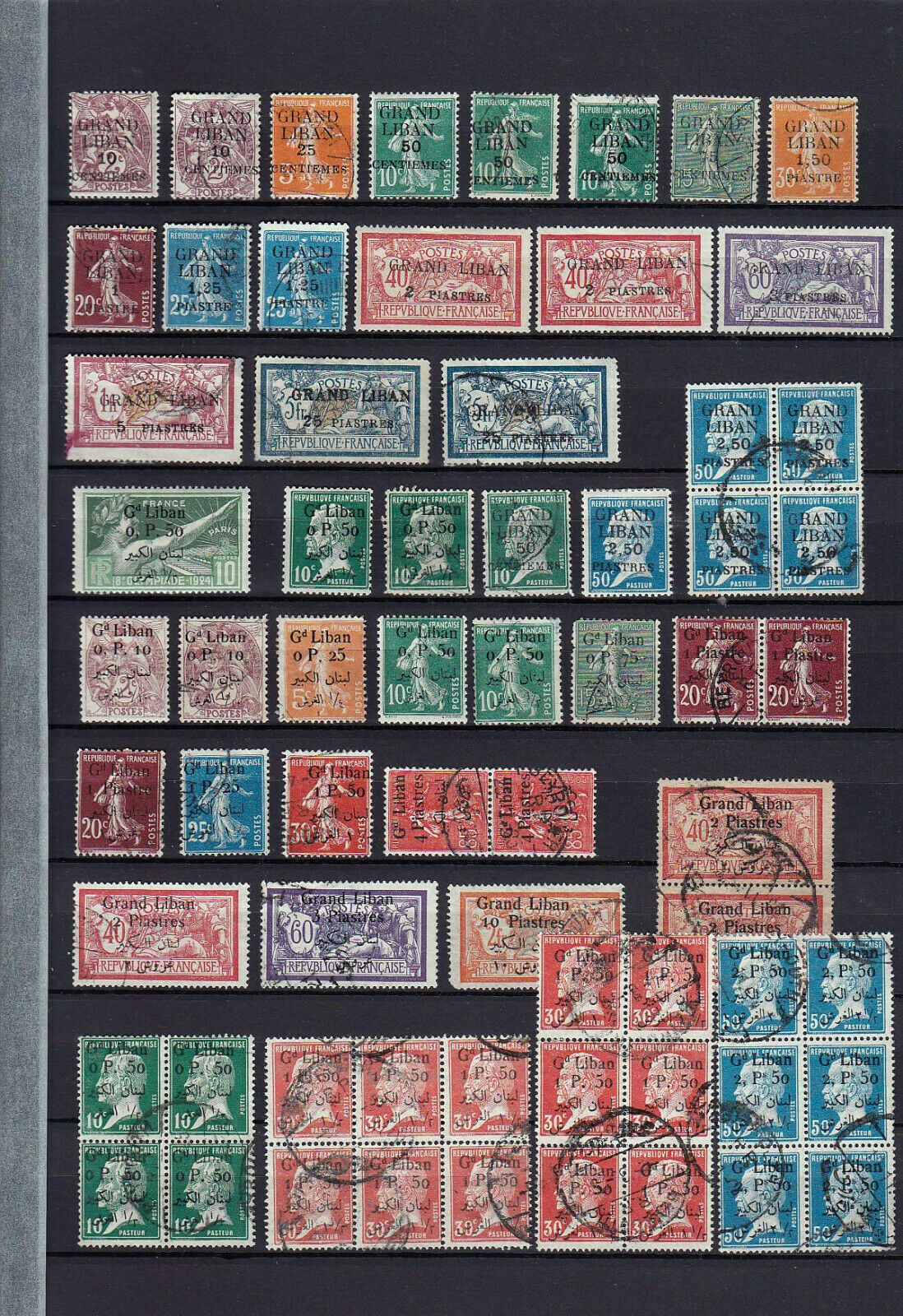 Lebanon  Grand Liban  1924-1926  100  Stamps