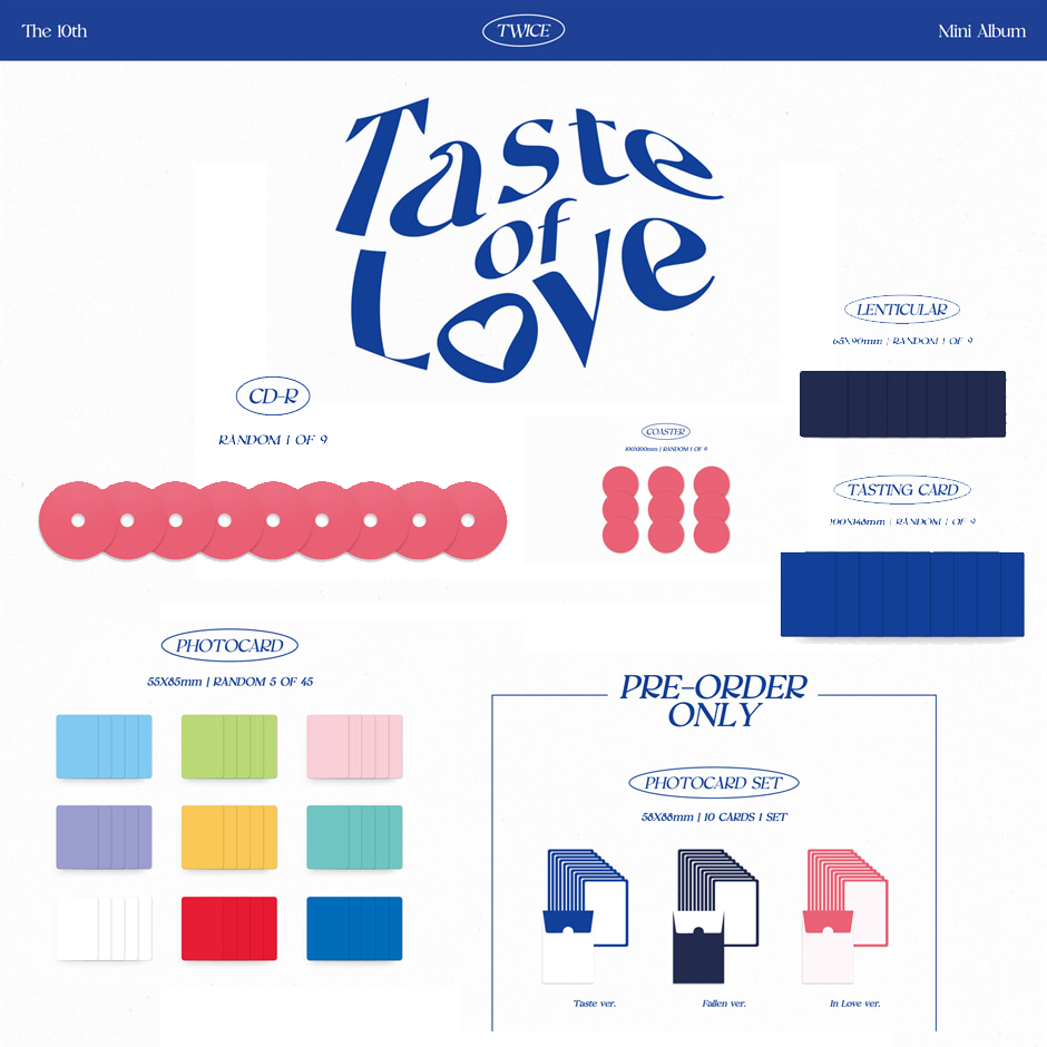 Twice Taste Of Love Official [photocard / Cd / Coster / Pre-order Photocard/etc]