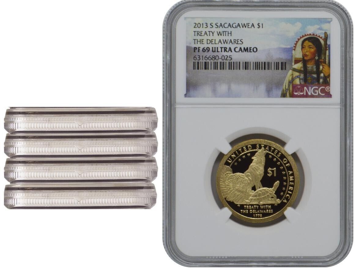 4 Coins 2013 S Sacagawea Proof Coin Ngc Pf69 Ultra Cameo Sacagawea Label
