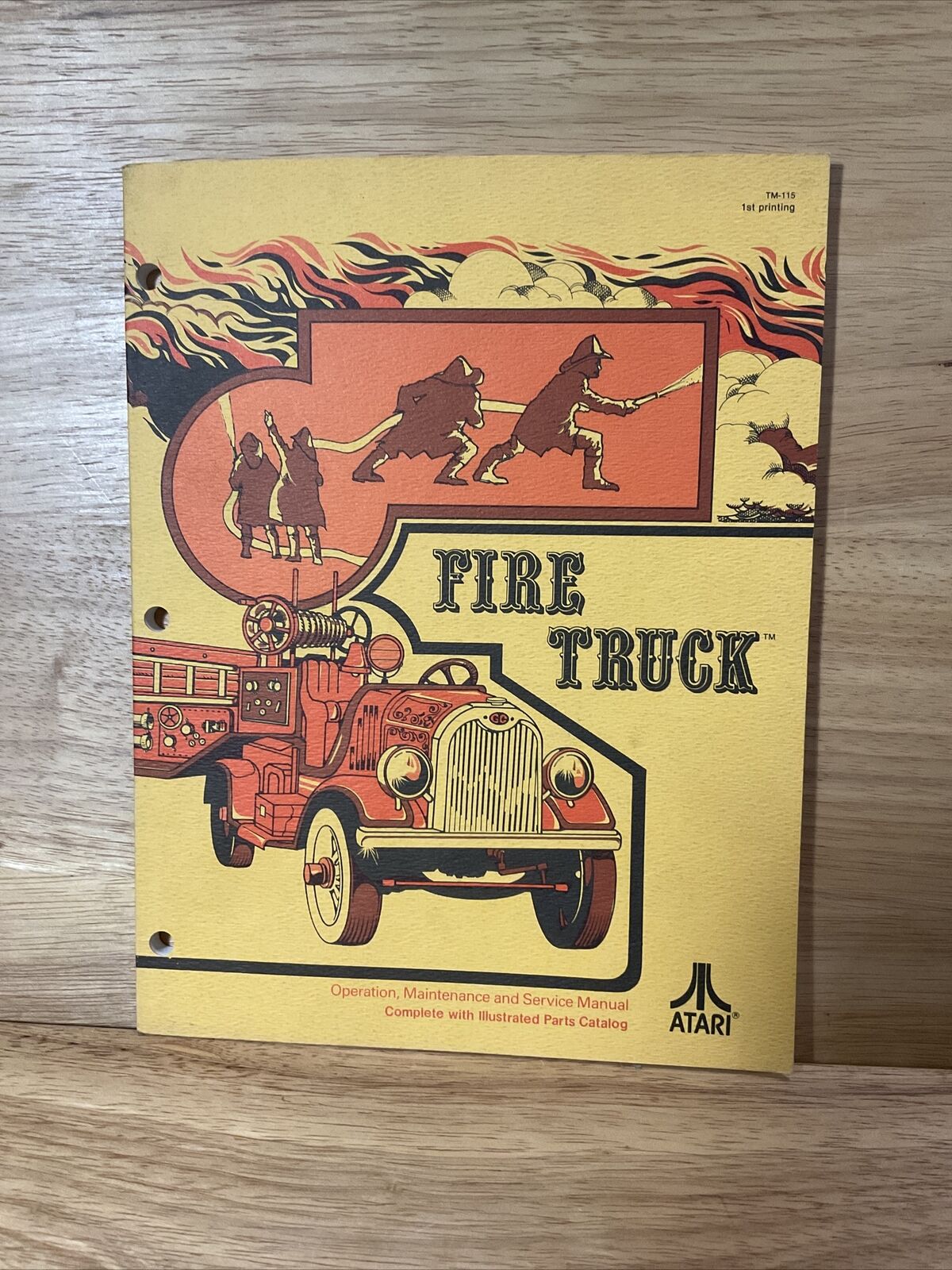 Original Fire Truck Arcade Game Instruction Manual  Vintage 1978