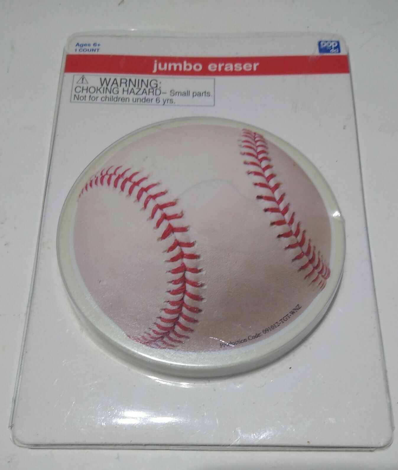 Pop By Dci Jumbo Eraser Baseball 4" - New