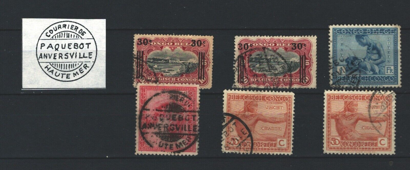 Congo Belge Belgium Colonies  Town Cancel Used Stamps  Lot (congo  40)