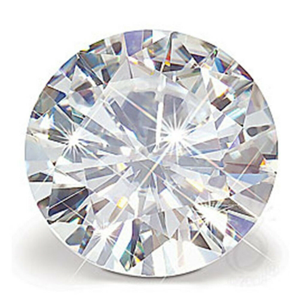 2.5 Mm 0.05 Carat Near White Round Brilliant Diamond Cut Loose Moissanite 4 Ring