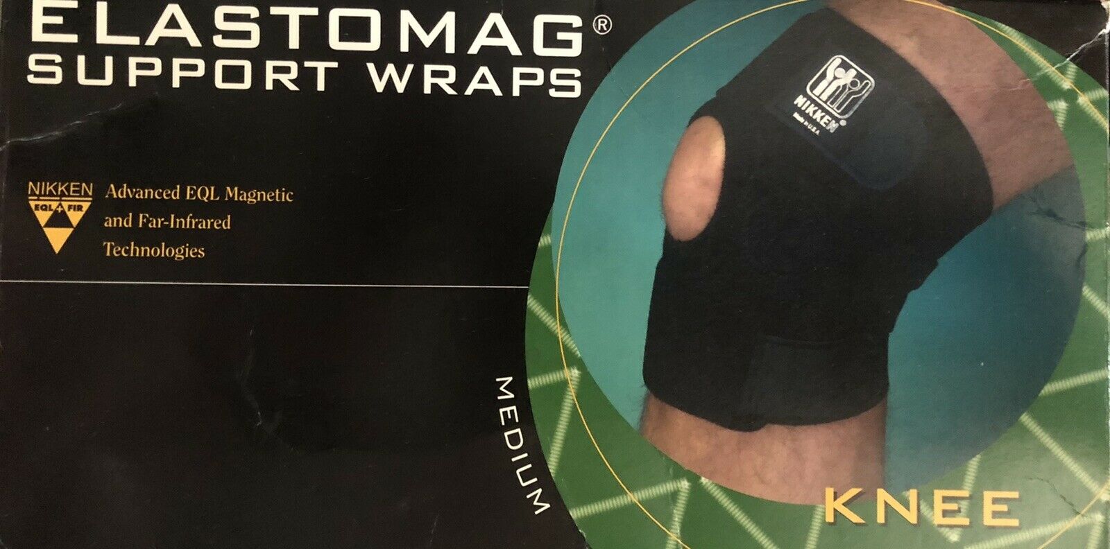 Nikken Elastomag Knee Magnetic Wrap Medium With Eql-fir New In Box~
