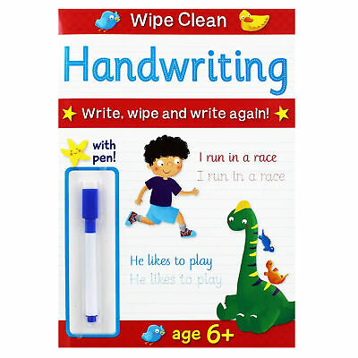 Wipe Clean Learning Book With Pen - Age 6+ Handwriting Book 1