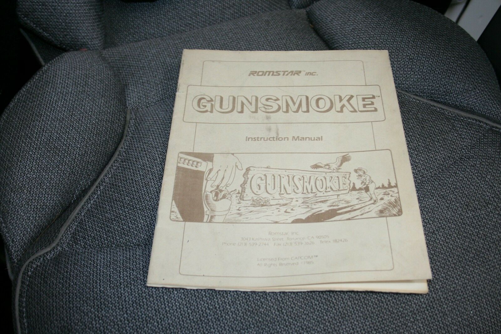 Romstar Gun Smoke Arcade Manual (see Photos)