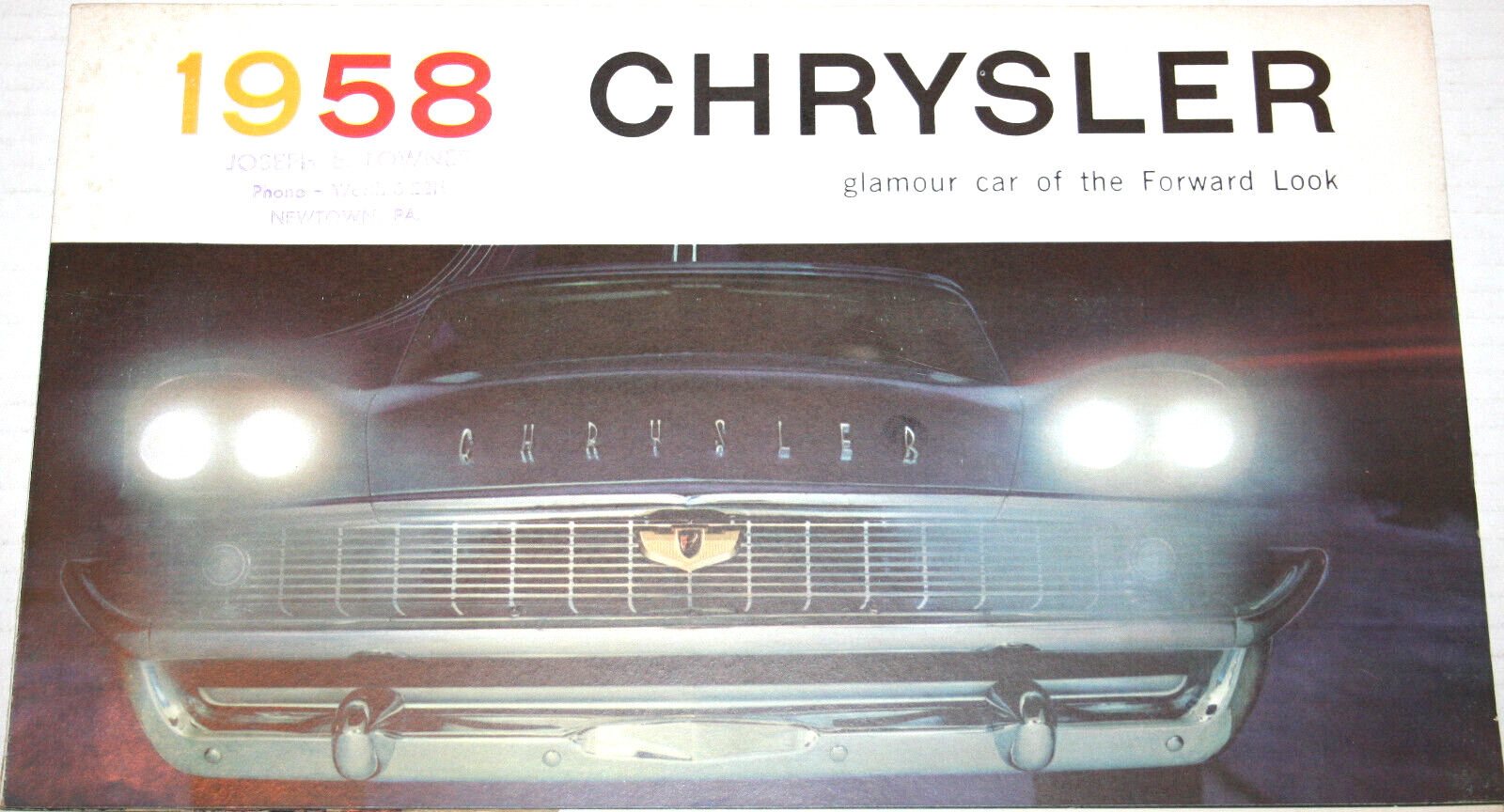1958 Chrysler New Yorker Saratoga Windsor Saver Foldout Original Sales Brochure