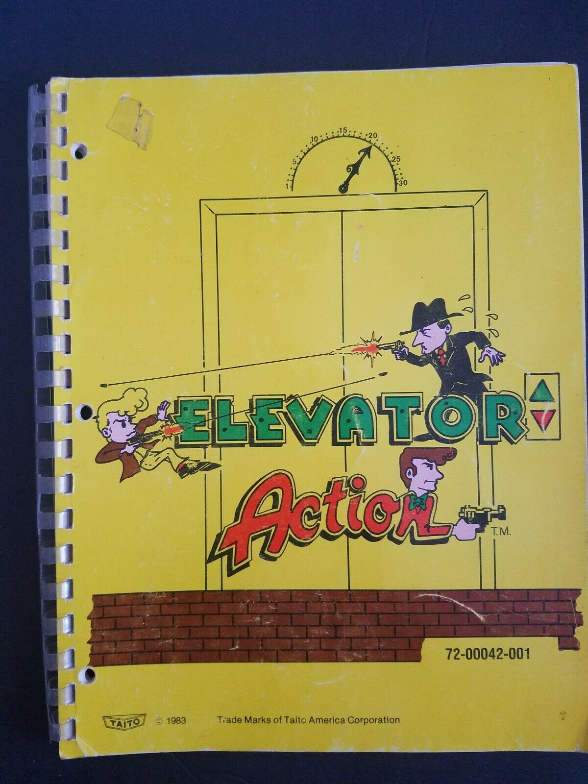Original Vintage Elevator Action Arcade Game Instruction Manual - Schematics