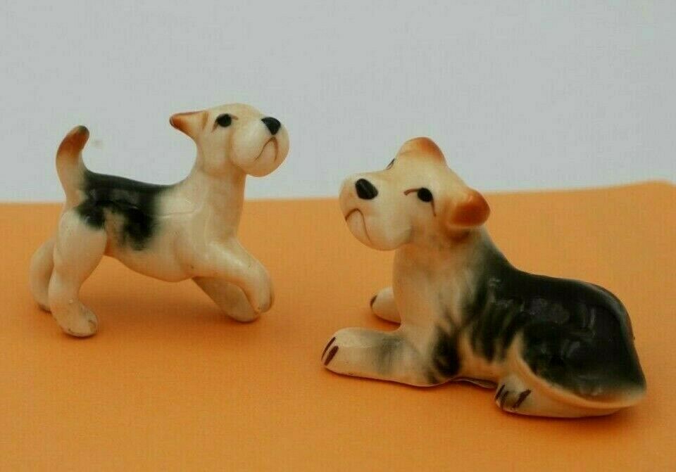 Vintage Fox Terrier Miniatures, Taiwan, Pair