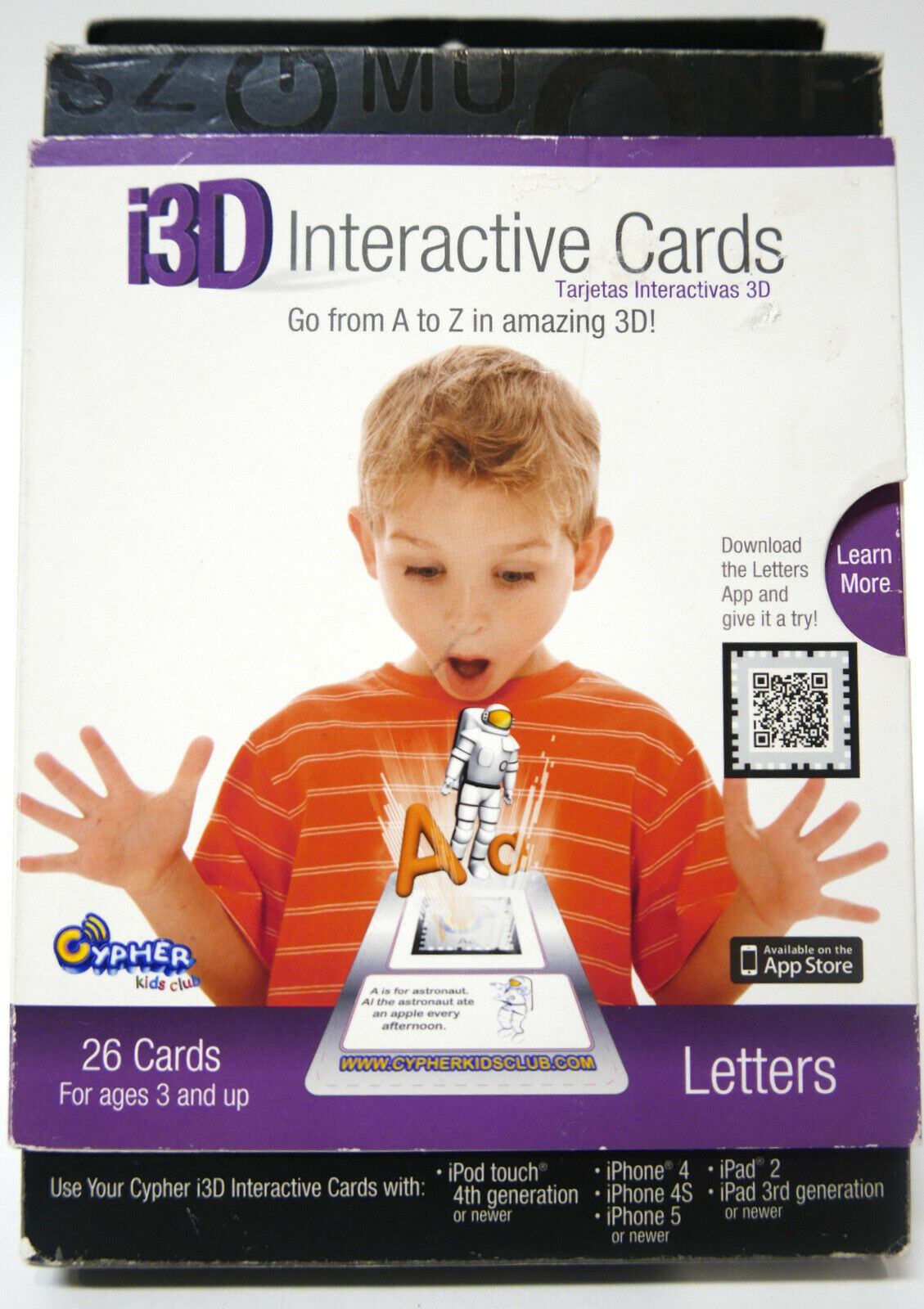 Cypher Kids Club I3d Interactive Learning Cards - Letters New Use Ipad Iphone