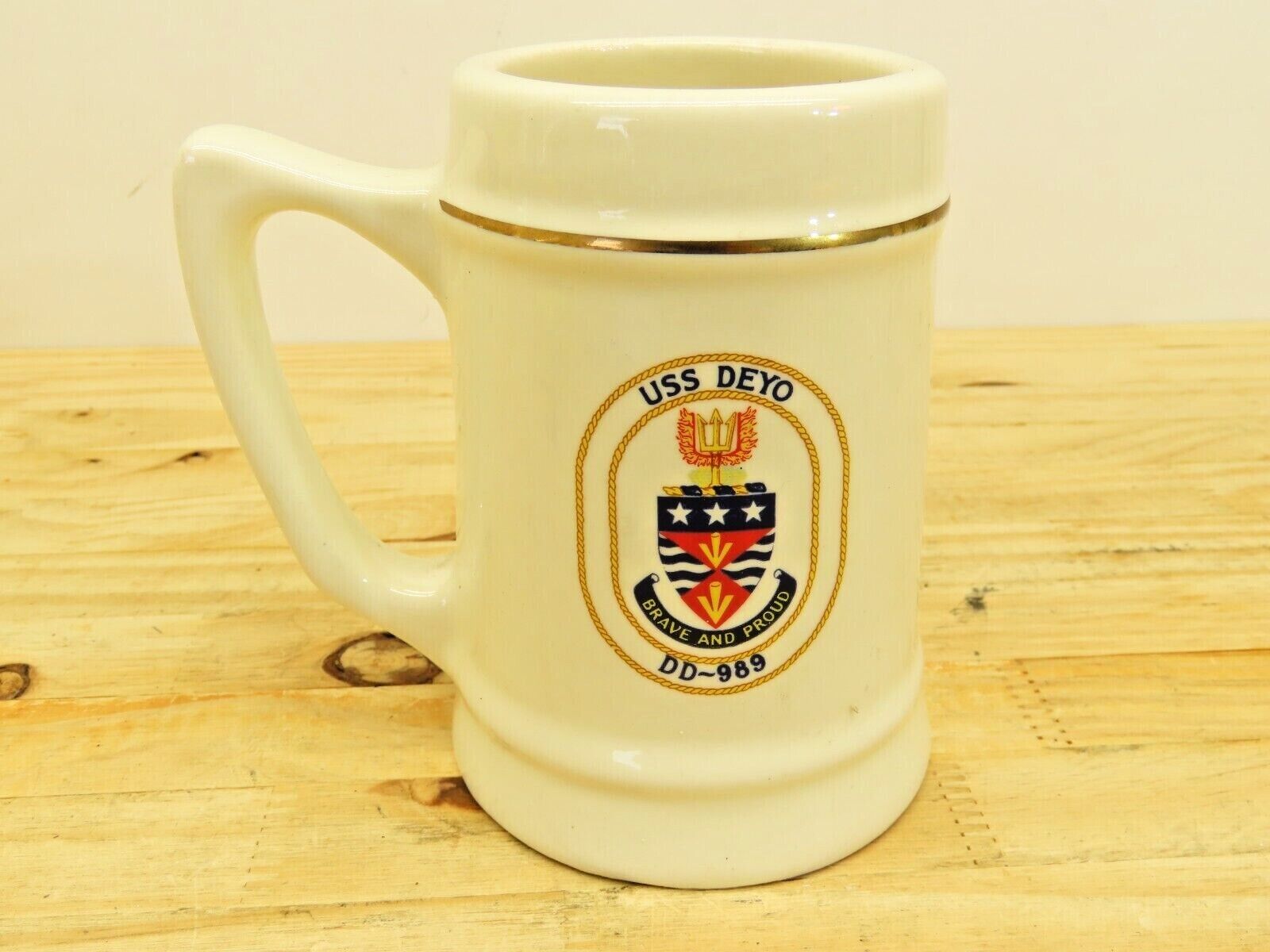 Uss Deyo Brave & Proud Dd-989 Coffee Mug