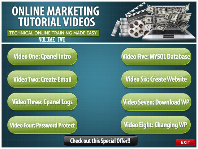 Online Marketing Tutorials Videos- 2 Volumes- 17 Videos On 1 Cd